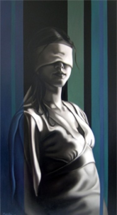 Painting titled "Altum silentium" by Mercedes Fariña, Original Artwork, Oil