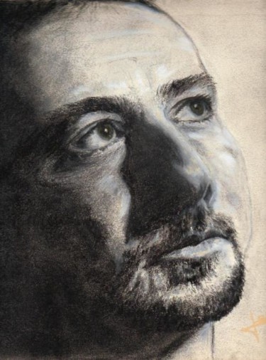 Dessin intitulée "Cédric" par Sylvia Leroy, Œuvre d'art originale, Pastel