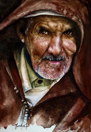 Painting titled "Ian Wright's shopke…" by Merhab., Original Artwork, Watercolor