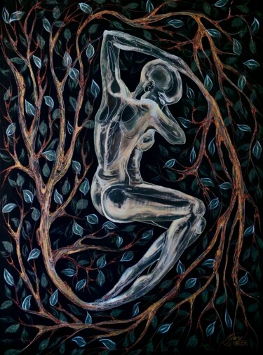 Картина под названием "Семя жизни" - Meri Tovmasyan, Подлинное произведение искусства, Акрил