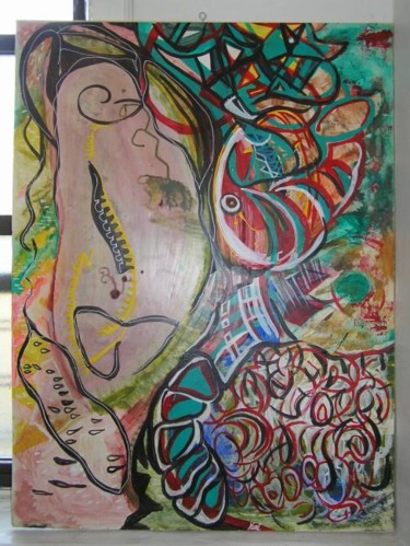 Painting titled "dreamer" by Meri Leon Hernandez, Original Artwork