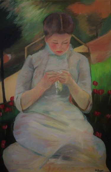 Painting titled "Mary Cassat" by Merite Progni, Original Artwork