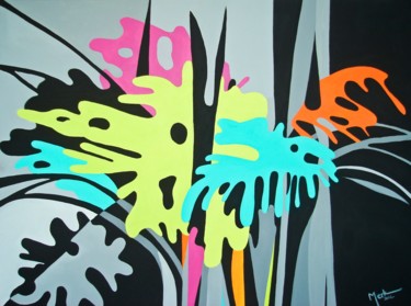 Peinture intitulée "Philodendron" par Brigitte Thonhauser-Merk, Œuvre d'art originale, Acrylique
