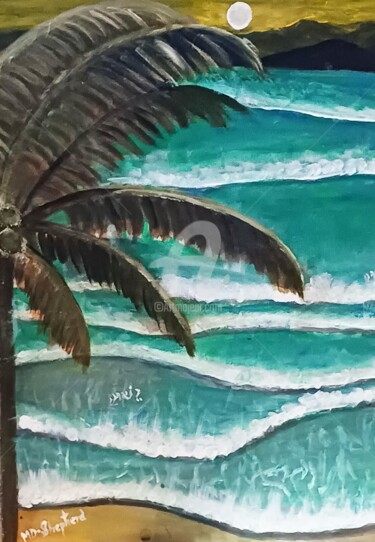 Painting titled "The Serene Sea" by Merlyn Shepherd'S, Original Artwork, Acrylic