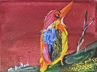 Painting titled "The Beautiful Bird" by Merlyn Shepherd'S, Original Artwork, Acrylic