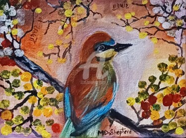 Peinture intitulée "The Colorful Bird" par Merlyn Shepherd'S, Œuvre d'art originale, Acrylique