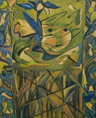Pittura intitolato "JARDIM" da Moisés Merrelho, Opera d'arte originale, Olio