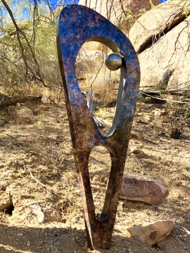 Sculpture titled "Screamer" by Merrill Orr, Original Artwork, Metals