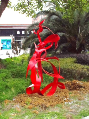 Sculpture titled "Flames" by Merrill Orr, Original Artwork, Metals