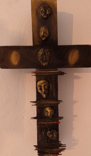 Svako svoj križ nosi Painting titled "Svako svoj križ nosi" by Mersiha M., Original Art, Wood