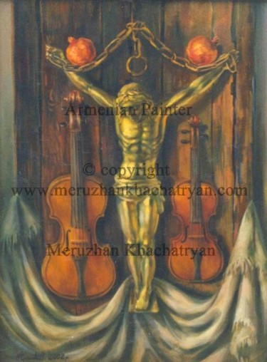 Картина под названием "It is necessary to…" - Meruzhan Khachatryan, Подлинное произведение искусства, Масло