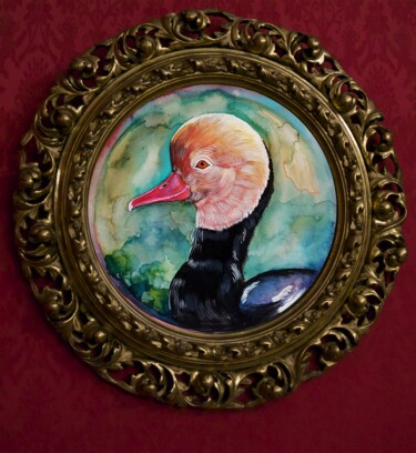 Peinture intitulée "merve gurlek bird p…" par Merve Gürlek, Œuvre d'art originale, Aquarelle
