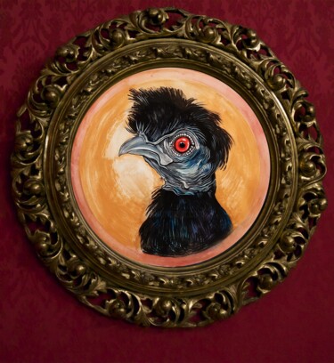 Peinture intitulée "DAME BIRD" par Merve Gürlek, Œuvre d'art originale, Aquarelle