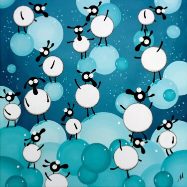 Baabbles Painting titled "Baabbles" by Mervyn Tay, Original Art, Acrylic Mounted on Stretcher frame