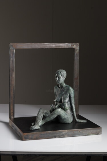 Sculpture titled "Masculine" by Meryem Doğan, Original Artwork, Bronze