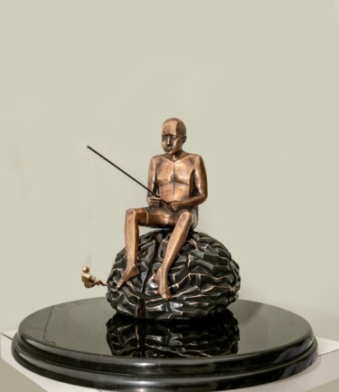 Sculpture titled "CHİLD" by Meryem Doğan, Original Artwork, Bronze