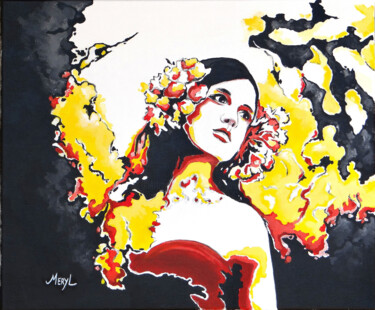 Peinture intitulée "Maeva" par Meryl, Œuvre d'art originale, Acrylique