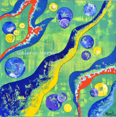 Картина под названием "Underground" - Meryl, Подлинное произведение искусства, Акрил Установлен на Деревянная рама для носил…
