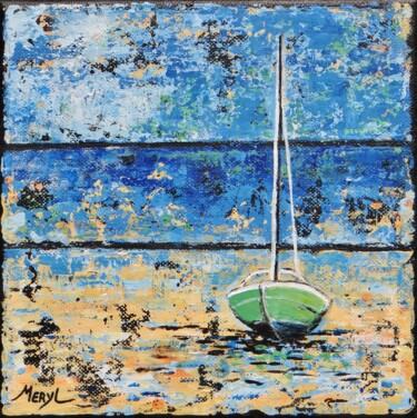Peinture intitulée "A marée basse" par Meryl, Œuvre d'art originale, Acrylique