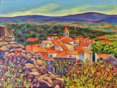 Painting titled "Grimaud" by Meryl, Original Artwork, Oil