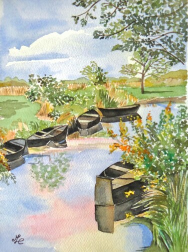 Peinture intitulée "Promenade dans la V…" par Meryl, Œuvre d'art originale, Aquarelle