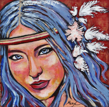 Painting titled "Ashley" by Meryl, Original Artwork, Acrylic