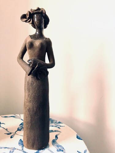 Sculpture titled "Emmy" by Meryl, Original Artwork, Ceramics