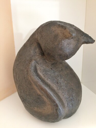 Sculpture titled "Le chaton" by Meryl, Original Artwork, Ceramics