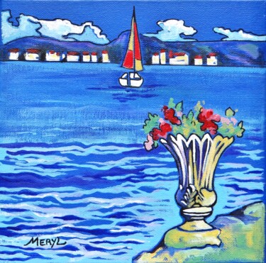 「La Riviera」というタイトルの絵画 Merylによって, オリジナルのアートワーク, アクリル