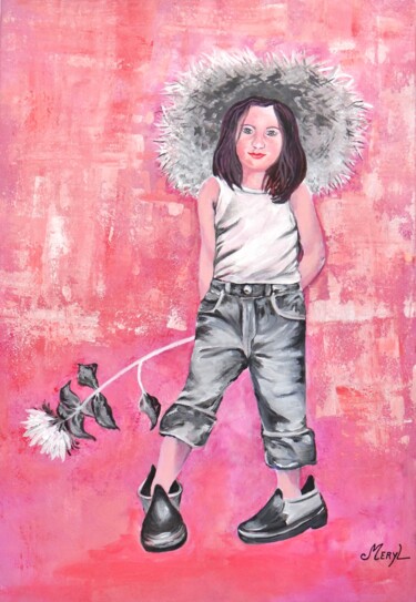 Peinture intitulée "Lily" par Meryl, Œuvre d'art originale, Acrylique