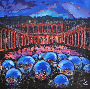 Pittura intitolato "Le Palais Royal et…" da Meryl, Opera d'arte originale, Acrilico