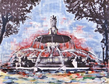 Collages intitulée "Aix en Provence" par Meryl, Œuvre d'art originale, Papier
