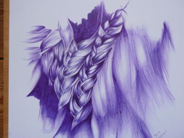 Dessin intitulée "cheveux aux endives" par Marie Bersillon, Œuvre d'art originale