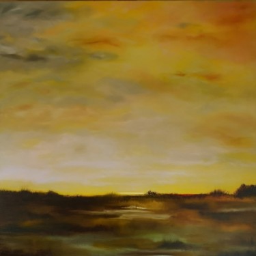 LE SILENCE DU CIEL Peinture intitulée "LE SILENCE DU CIEL" par Meskar, Œuvre d'art originale, Huile Monté sur Châssis