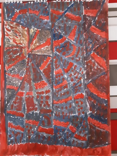 Painting titled "Mosaïque" by Messaouda Bellout, Original Artwork, Acrylic