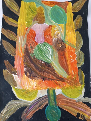 Картина под названием "Multicolores" - Messaouda Bellout, Подлинное произведение искусства, Акрил