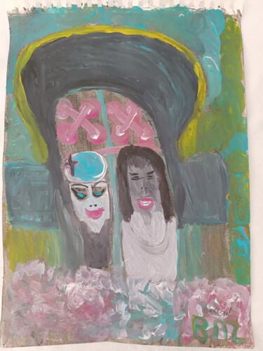 Malarstwo zatytułowany „Duo bizarre” autorstwa Messaouda Bellout, Oryginalna praca, Akryl