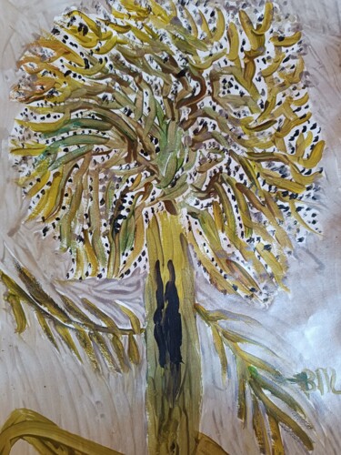 Peinture intitulée "L'arbre vivant" par Messaouda Bellout, Œuvre d'art originale, Acrylique