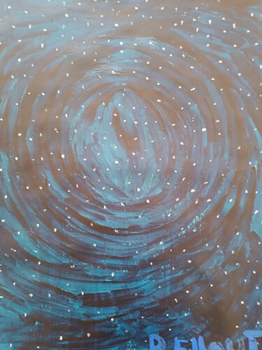 Peinture intitulée "Galaxie" par Messaouda Bellout, Œuvre d'art originale, Acrylique