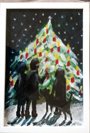 Peinture intitulée "Christmas" par Silvia Messerli, Œuvre d'art originale, Acrylique