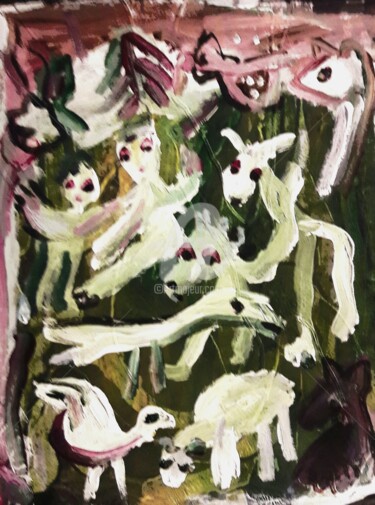 Peinture intitulée "die grüne Fee" par Silvia Messerli, Œuvre d'art originale, Acrylique