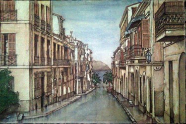 Peinture intitulée "Philippeville" par Badr Messikh, Œuvre d'art originale