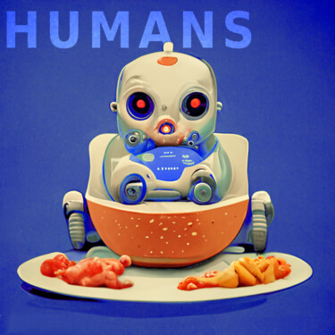 Arte digital titulada "HUMANS" por Meta Shp, Obra de arte original, Collages digitales