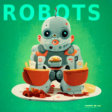 Digital Arts titled "rOboTS" by Meta Shp, Original Artwork, Digital Painting