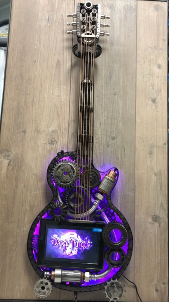 「Guitar Art Metal St…」というタイトルの彫刻 Metal Art Factoryによって, オリジナルのアートワーク, 金属