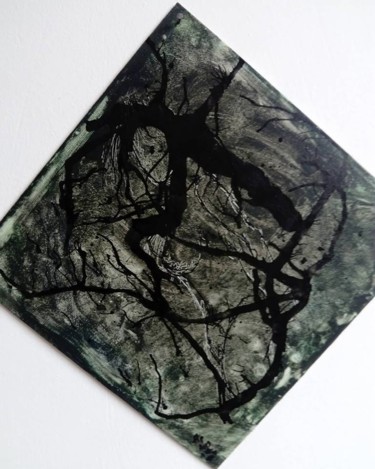 Peinture intitulée "naked witch" par Metal Alchimie, Œuvre d'art originale, Acrylique