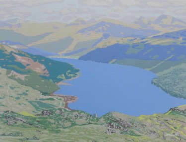Painting titled "High Above Loch Goil" by Malc, Original Artwork, Acrylic