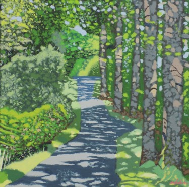 Painting titled "Road to Lochgoilhead" by Malc, Original Artwork, Acrylic