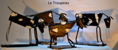 Sculpture intitulée "sculpture métal ani…" par Métalucubration, Œuvre d'art originale, Métaux