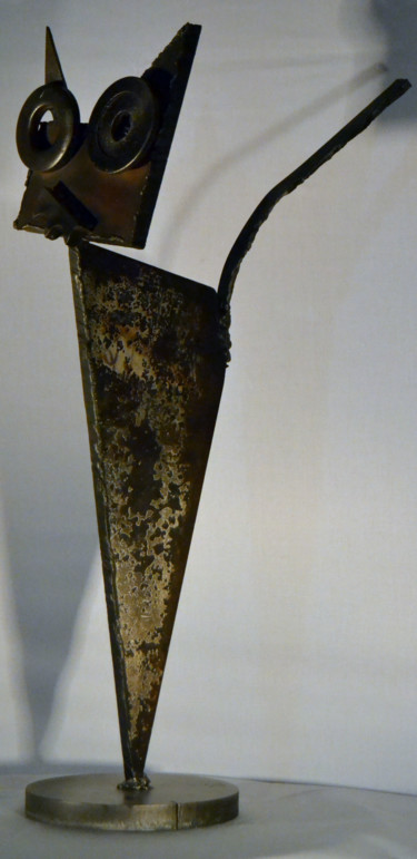 Escultura intitulada "sculpture métal cha…" por Métalucubration, Obras de arte originais, Metais